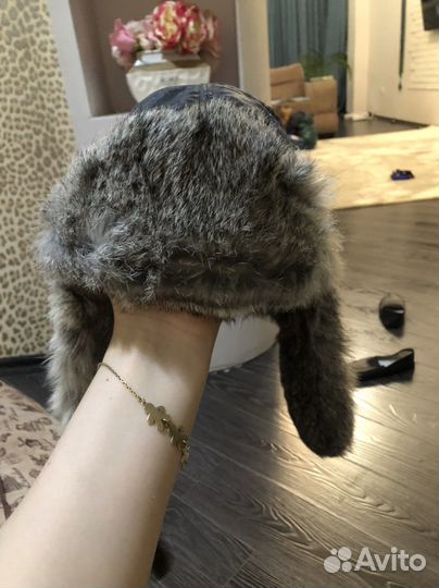 Шапка ушанка натуральный мех итальянская