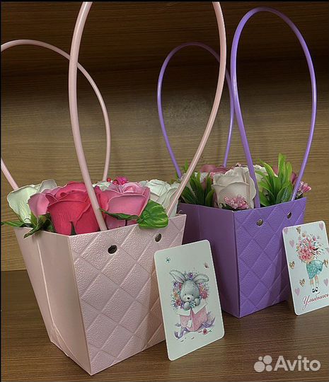 Букет из мыльных роз