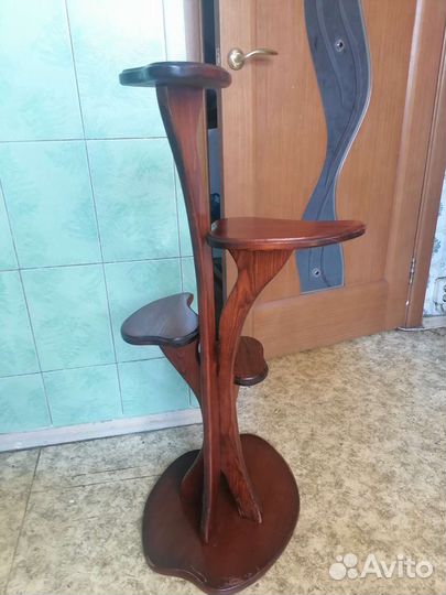 Подставка для цветов напольная деревянная