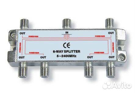 Разветвитель тв на 6 выходов 5-2400 мгц
