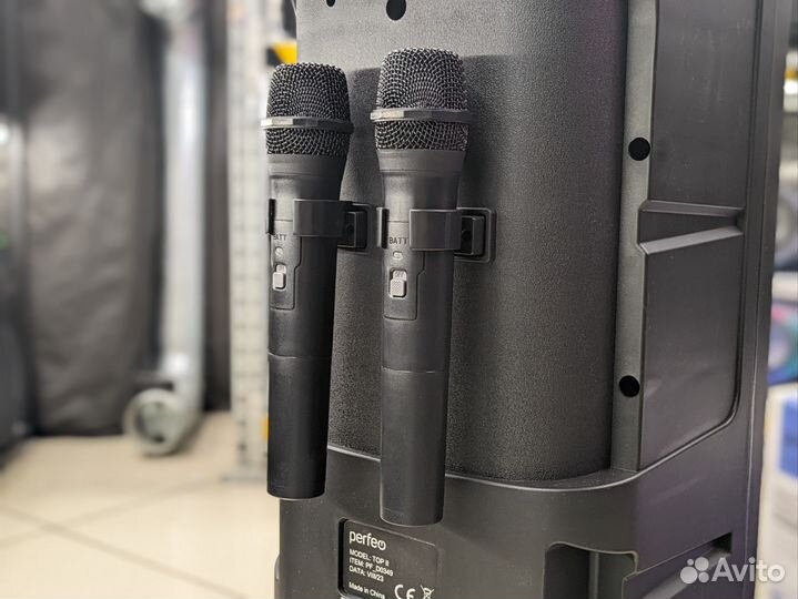 Колонка Perfeo 900вт м подсветкой 2 микрофона