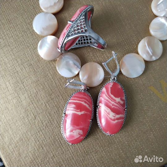 Комплект кольцо и серьги