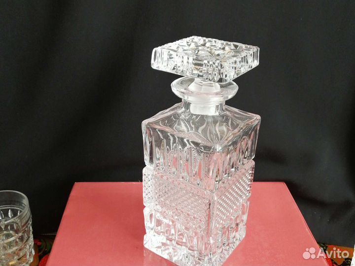 Хрустальный набор для виски,коньяка.Чехословакия