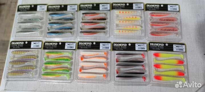 Силиконовые приманки на судака -4 дюйма(10см)