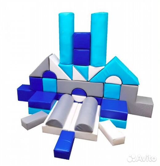 Игровой набор мягкий модулей 34 фигуры