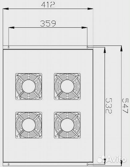 Вентилятор для корпуса Ntss ntss-FAN4/1000