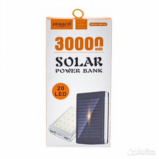 На солнечной батарее Powerbank повербанк 30000mah