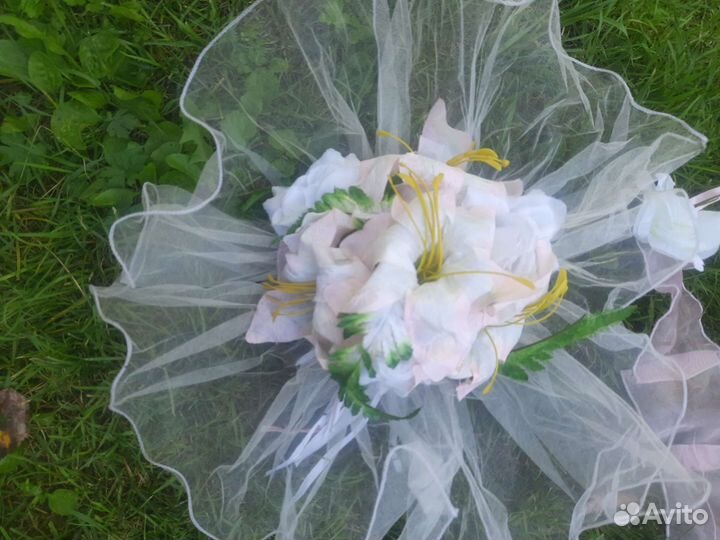 Свадебные украшения на машину бу