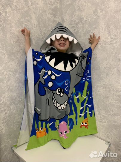 Полотенце пончо детское