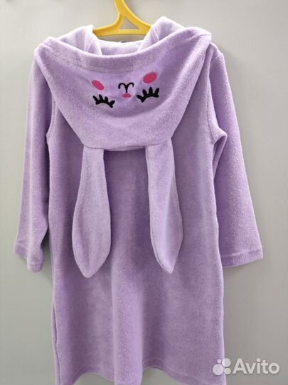 Детский махровый халат для девочки