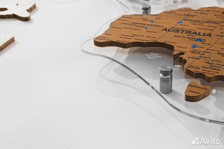 Деревянная карта мира на стену ga-den