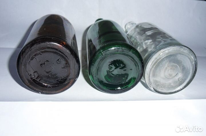 Бутылки СССР Цветное стекло Интерьер Винтаж Лот2
