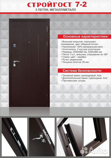 Двери входные стальные металлические