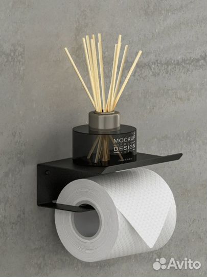 Держатель для туалетной бумаги с полкой