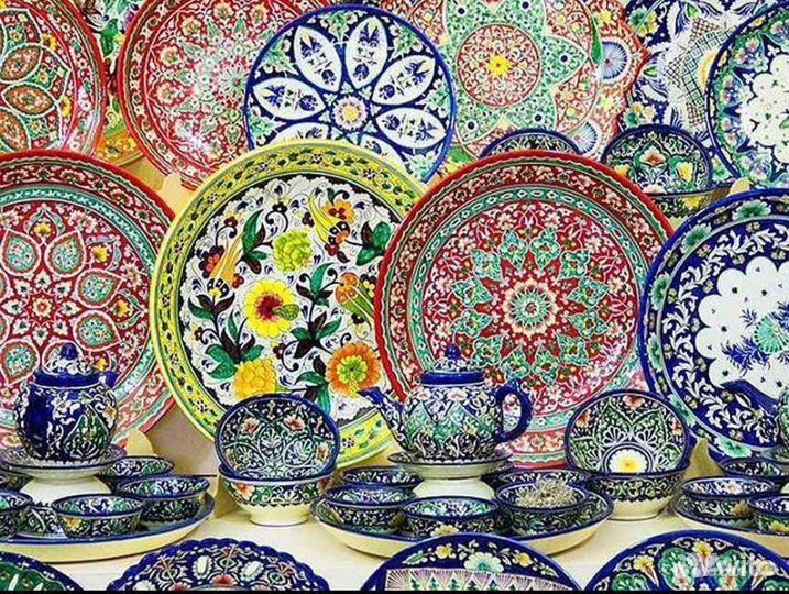 Узбекская посуда. Риштанская керамика