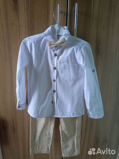 Рубашка+брюки+бабочка+подтяжки