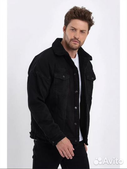 Джинсовая куртка с мехом мужская