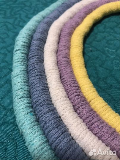 Панно радуга воздушный шар макраме