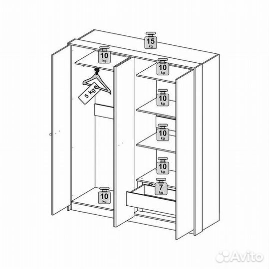 Шкаф белый 4-х Аравия-Кристалл в наличии