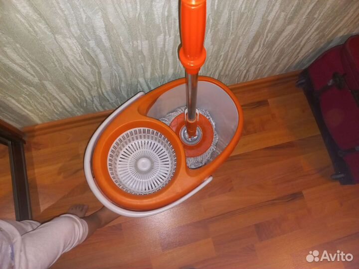 Швабра с ведром и отжимом бу