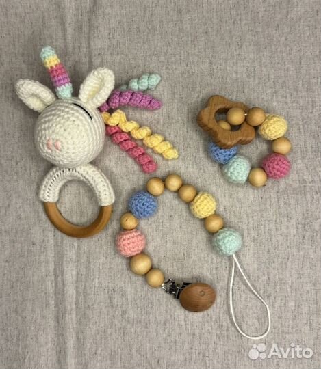 Набор погремушка и грызунок