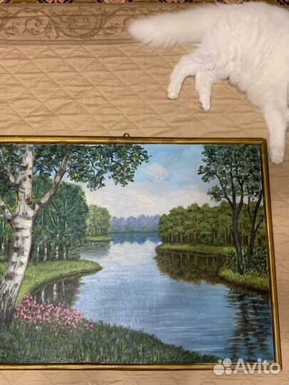 Картина Пейзаж Кисть Масло Двп 78х61 см