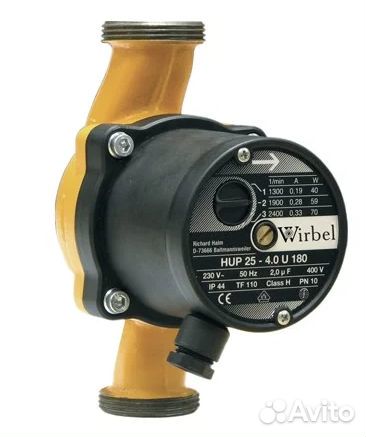 Насос циркуляционный wirbel HUP 25-10.0 u 180 расп