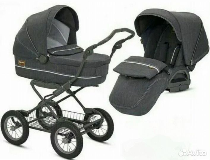 Коляска inglesina jeans 2 в 1 на больших колёсах
