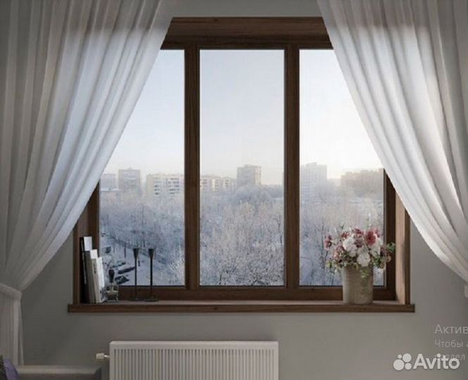 Окна двустворчатые в рассрочку