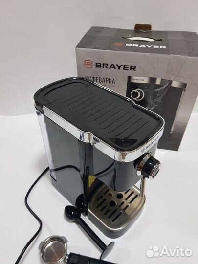 Кофеварка рожковая brayer BR1100 Помпа 15 бар
