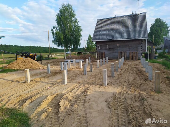 Свайный фундамент под ключ.Фундамент на жб сваях