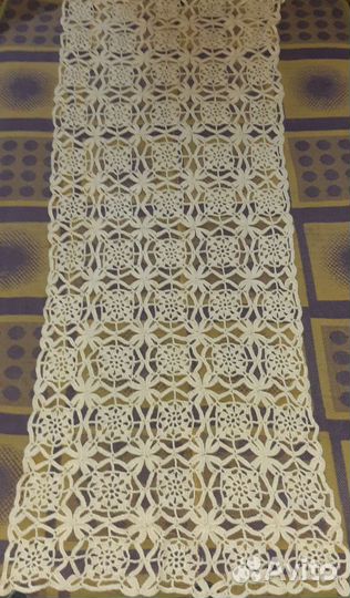 Плед ажурный крючком 160*62