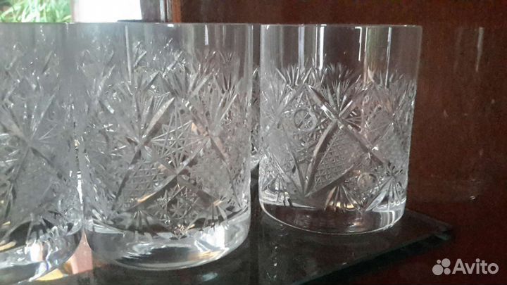 Богемия.Хрусталь.Чехия.Стаканы.6штук