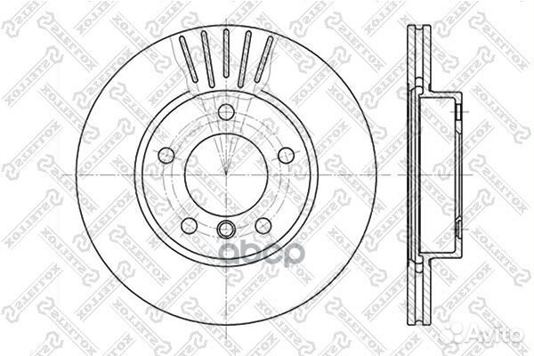 6020-1521V-SX диск тормозной передний BMW E36