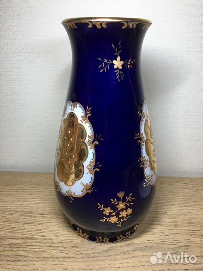 Ваза Рига фарфор кобальт Рижская СССР