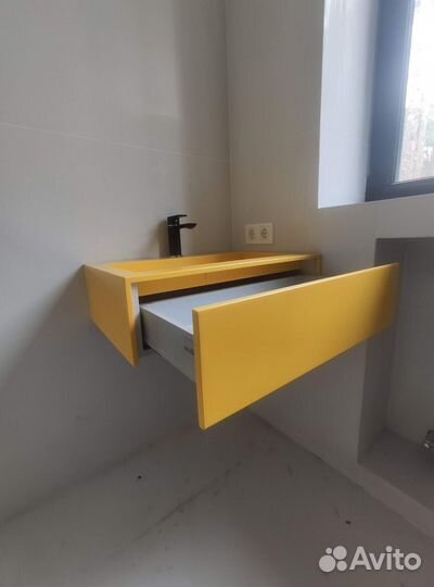 Тумба с раковиной в ванну. Акриловый камень