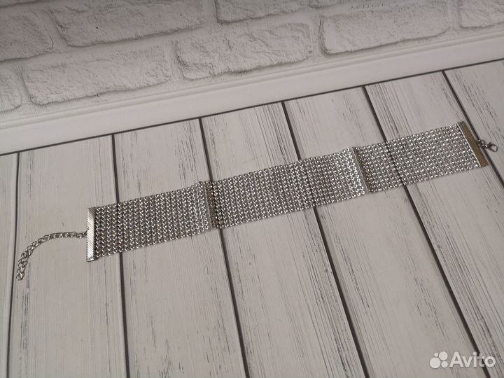 Чокер ожерелье из страз.Украшение на шею