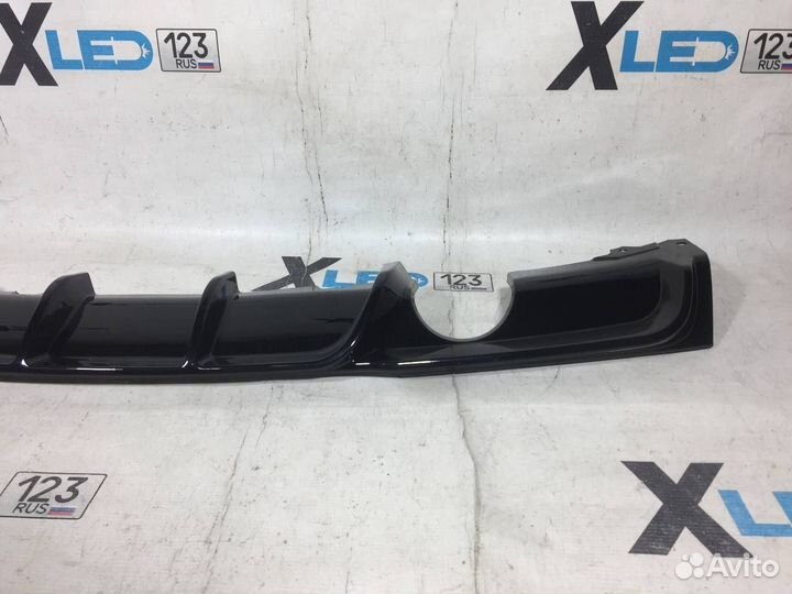 Диффузор в задний бампер F30 M 1+1 глянец