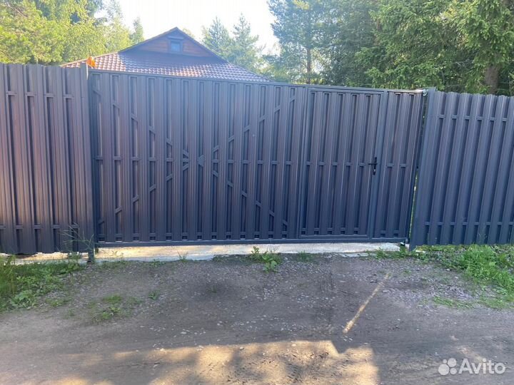 Откатные ворота 4300х1900мм m-3571