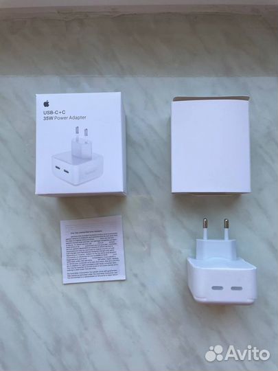 Блок питания 35W Type-C 2выхода адаптер для iPhone