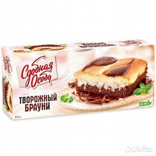 Пирог Сдобная Особа Творожный брауни 400 г