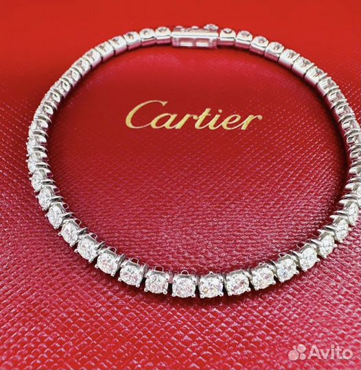 Золотой браслет Cartier с бриллиантами 4.41 ct