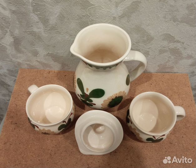 Кувшин с чашками, керамика, СССР