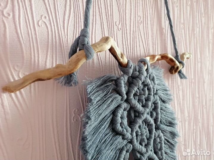 Макраме панно листья