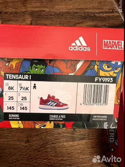 Кроссовки 25 Adidas Marvel оригинал.Беспл доставка