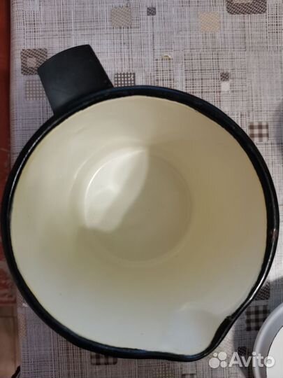 Кувшин эмалированный с крышкой СССР