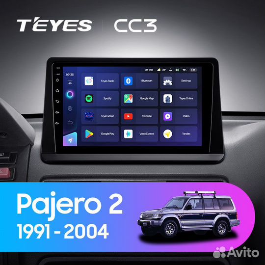 Магнитола Teyes CC3 4/64 Mitsubishi Pajero 2