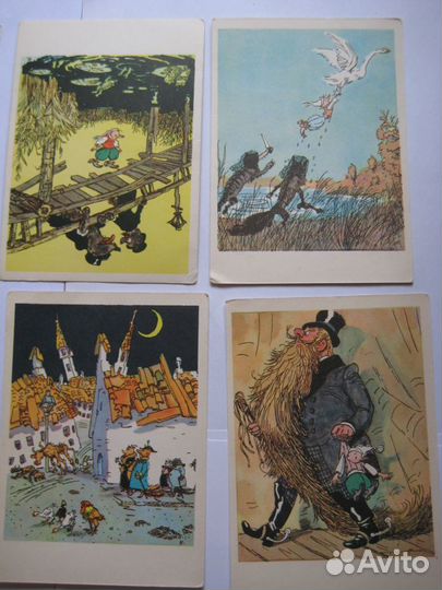 Карточки. открытки. Буратино 1972