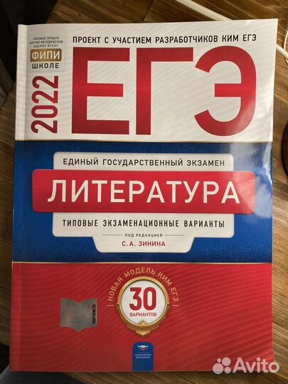 Егэ по литературе 2022 С.А. Зинина