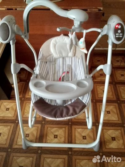 Электрокачели шезлонг для новорожденных Luxmom